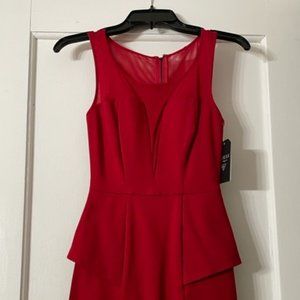 Red Peplum Dress (Size XS)